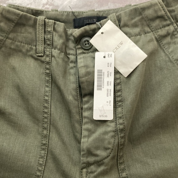 (NWT) J. Crew Olive Green High-Waisted Cargo Pants - Picture 3 of 6